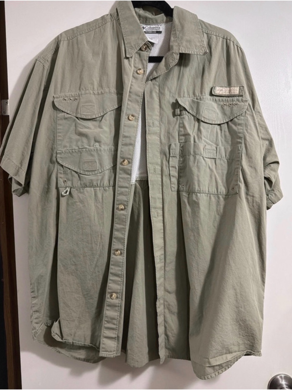 Columbia Men's Short-Sleeve Fishing Shirt Jacket - Sage Green